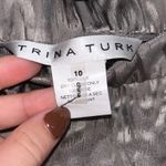 Trina Turk  Printed Silk Grey Dress Business Casual Pants Photo 1