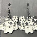 Mushroom Halloween Earrings – Spooky Cute Fall Jewelry Black Photo 0