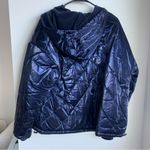 Free People Movement Polar Ice Pullover Metallic Corduroy Detail Blue Pullover Photo 3