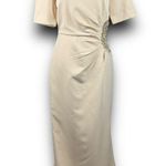 JS Collections  Ashley Draped Column Gown Square Neck Special Event Champagne 4 Photo 0