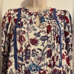 Penelope Rose Boho Floral Midi Dress Sz Large Fairy Garden White Photo 1