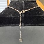 Dangle Clear Rhinestone Necklace 16" Unsigned Lobster Closure Photo 2