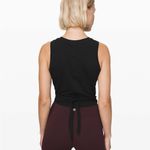 Lululemon Time to Restore Black Tie Front Wrap Tank Top Sleeveless Photo 1