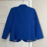 Tommy Hilfiger  Women's Size 12 Blue Jacquard Two-Button Blazer Classic Structure Photo 5