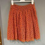 Moulinette Soeurs Anthropologie Tuberose Lace Orange crochet side zip flowy skir Photo 0