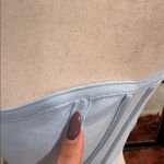Tic Toc Light Blue Strapless Corset Top Photo 4