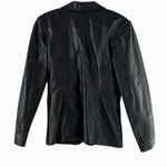 Margaret Godfrey Black Vintage Leather Jacket Blazer Size 10 Great Condition Photo 1
