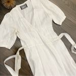 Reformation Weiss White Linen Wrap Dress Size Small Photo 8