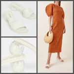 Cult Gaia ππ Tao Pearl Sandal ~ Off White Leather Mules Square Toe EU 41 NWT Photo 1