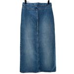GAP JEANS Women's Blue Denim Maxi Skirt with Front Slit Size 10 Boho Classic Photo 6