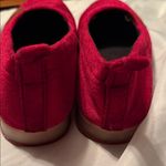 ZARA Women's Rich Red Velvet Loafers Photo 2