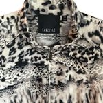 Carlisle black, beige animal, print zip jacket plus size 16 Photo 1