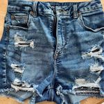 American Eagle  Outfitters Ripped Blue Jean Shorts Photo 0