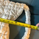 Ariana Grande  Cream Quilted Hobo Bag Photo 5