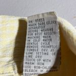 KORET FRANCISA (M) yellow/white button down short sleeve with floral embroidery. Yellow Size M Photo 4