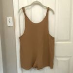 WRCNote Women’s Casual Short Overalls in Medium Brown Tan Photo 4