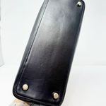 Coach Tea Rose Black Blue Floral Sierra Satchel Top Handle Doctor Crossbody Bag Photo 5