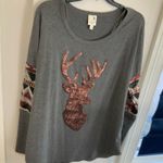 Pink Owl Women’s top  apparel. Size large gray. SKU 2824 m Photo 0