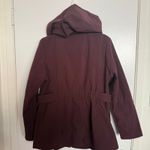 Guess Women's Large Burgundy Hooded Red Coat Jacket Photo 4