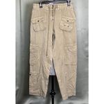 Free People Tahiti Cargo Pants Utility Pocket Smocked Rope Tie Dried Herb XS NEW Photo 3