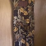 Vintage 90s animal print jungle sleeveless column maxi dress, size 12 Photo 8