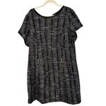 Sharagano Woman 22W Black Gray Plaid Dress A-Line Career Casual Zip Pockets Photo 7