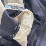 Lululemon No Limits Layered Sports Bra Loose Fit Tank Top Cadet Blue Stripe Sz 4 Photo 15