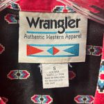 Wrangler VTG 80s Vest Cowboy Cut Red Western Aztec Women’s Red/Black Size small Photo 8