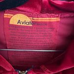 Aviator Nation  5 Stripe Velour Tracksuit Jogger Set Women's Red Size Large Photo 4