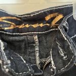 Seven 7 Boot Low rise Jeans Women's Sz‎ 28 Y2K Dark Wash Denim Embellished Bling Blue Photo 3