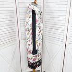 Pam & Gela Fineline Floral Track Sheath Shirt Dress Ivory Black Medium Mini Photo 3