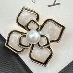 925 Enamel Camellia Earrings Paris style Womens Jewelry White Black Photo 8