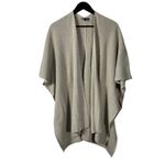 Eileen Fisher Open Front Knit Shawl Cardigan One Size OS Beige Tan Made in Peru Photo 1