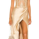 V. Chapman Calla Lily Gown in Warm Sand Tan Size 6 Photo 0