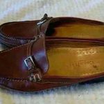 Cole Haan brown leather loafer sz 7.5 slip on career office business *flaw Photo 6