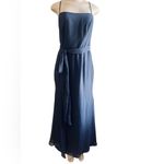 Vera Wang  WHITE label midnight blue maxi gown formal bridesmaid dress size 12 Photo 8