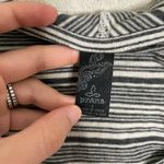 prAna  Gray White Stripe Hoodie Scoop Neck Small Photo 2