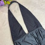 Urban Outfitters All That Glitters Silver Plunging Halter Bodysuit Photo 8