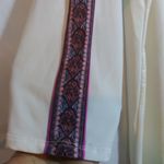 Soft Surroundings  Avisa UPF Stretchy Swim Cover Up White Aztec Trim Size L Photo 3