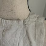 Loft Linen Sleeveless Blouse XS Petite Light Beige Mature Normcore Preppy Resort Photo 3