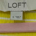 Loft Ann Taylor  Women's Lemon Squeeze Stripe Crinkle Puff Sleeve Top Sz S Blouse Photo 6