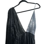 Michael Costello NEW NWT  X REVOLVE Evangeline Mini Dress In Black & Pewter Photo 7