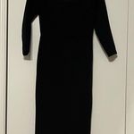 Tuckernuck NWT Black Off the Shoulder Alva Midi Sheath Dress Size 4 Formal Chic Photo 0