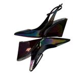 Christian Louboutin NEW Condorage Strap 85mm Iridescent Wedge Heel size 37 Black Photo 3