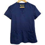 FIGS  women's navy blue scrub‎ top size XXS Photo 0