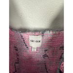 Nic+Zoe Petal Patch Seersucker Floral Pink Grey Midi Dress Size Large Photo 5