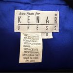 Kenar Vintage Ann Tjian for Dress Sleeveless Tuxedo blazer mini dress Blue Photo 7