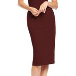 Dress the Population Bailey Off the Shoulder Body-Con Dress in Burgundy X-Small Photo 13