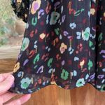 Anthropologie The Long Sleeve Somerset Romper Black Printed Size S. NEW Photo 6