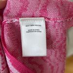 Milly  Pink Tone on Tone Wavy Jacquard Long Sleeve Crewneck Sweater Photo 3